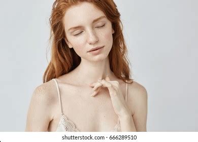 Fashion Portrait Redhead Model Nude Perfect Stock Photo Edit Now