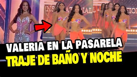 Valeria Florez Desfila En Traje De Ba O Y Vestido De Noche En El Miss