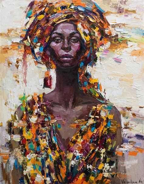 African Queen Portrait Painting 4 Original Oil Painting 2018 Oil