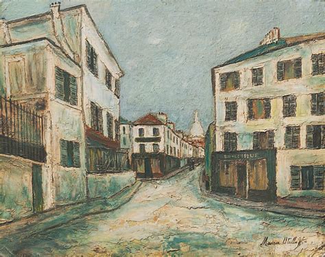 Sold Price Maurice Utrillo 1883 1955 La Rue Norvins à Montmartre