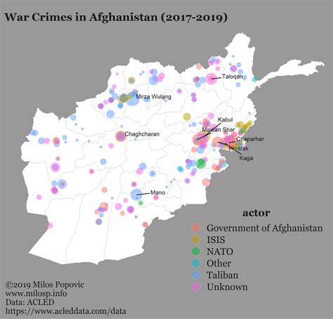 Afghanistan (small map) 2016 (19k). War crimes in Afghanistan, 2017-2019 (see more maps @ www ...