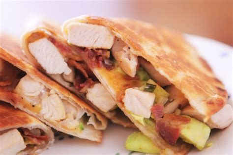 Cheesy Chicken Bacon And Avocado Quesadillas Keeprecipes Your