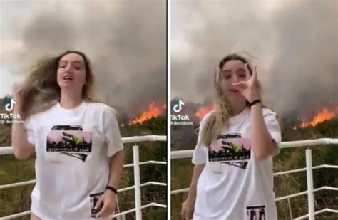 Video Se Filmó Mientras Bailaba En Medio De Un Incendio Forestal Y Lo