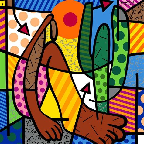 O Abraço Gravura Romero Britto The Hug E Muitos Outros R 119 90