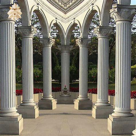 Import Villa Garden Use European Style Hand Carved Natural Stone Column