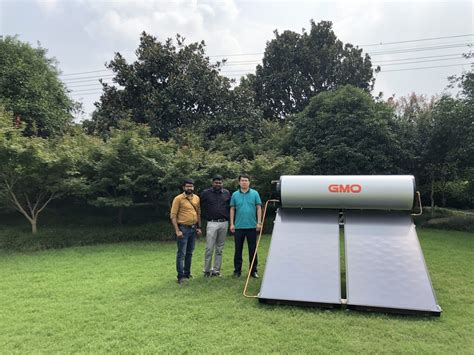 India Clients Visit GMO Solar Water Heater Line - GMO Water Heater