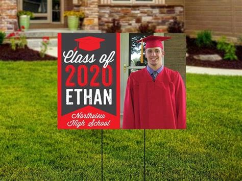 Party Supplies 24x18 Double Sided Yard Sign Grad 02208 High School