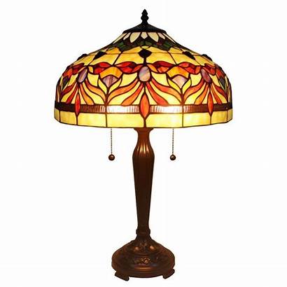 Tiffany Table Lamp Floral Roman Brown Amora