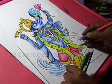 How To Draw Lord Vishnu Easy Step By Step I Will Be Drawing Using
