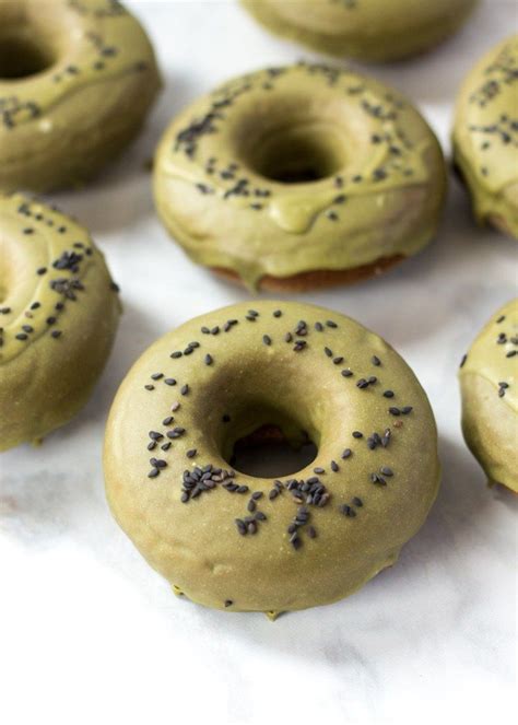 Baked Black Sesame Matcha Doughnuts Recipe With Images Donut
