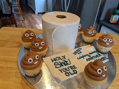 Fun Toilet Paper Birthday Cake I Made For A Septic Worker Tiramisu Flavour Inside And Homemade