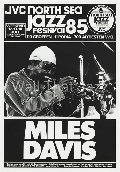 Miles davis poster, jazz, memphis, tennessee 1957. North sea jazz artist poster 1985 miles davis north sea ...