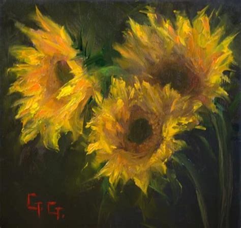 Another Sunflower Painting Gail G Slockett Original Fine Art