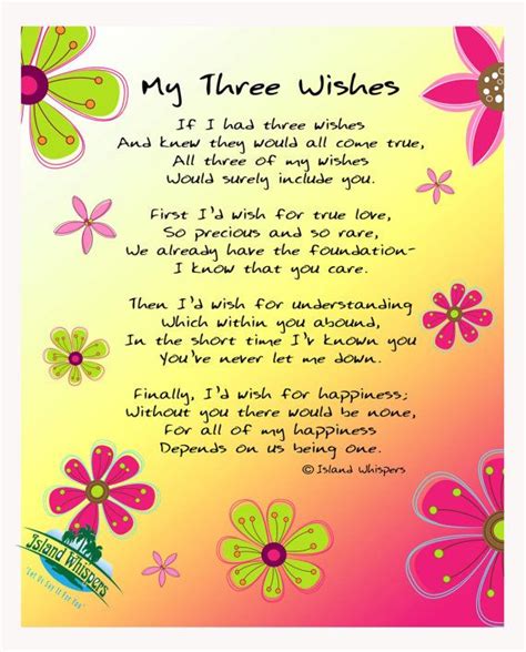 My Three Wishes Poem Digital Print By Islandwhispers On Etsy 695