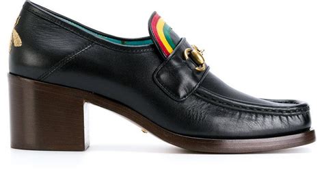 Gucci Leather Rainbow Horsebit Loafers In Black Lyst Australia