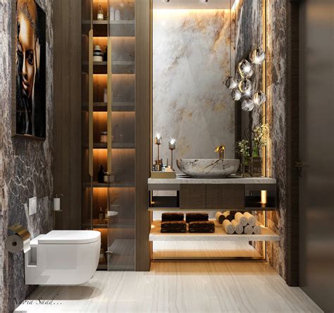 neoclassic guest bathroom design in uae dubai on behance modern luxury bathroom bathroom