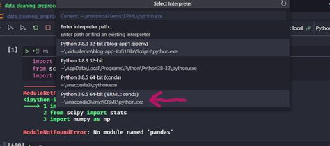 Python Failed To Change The Jupyter Kernel In Vs Code Stack Overflow