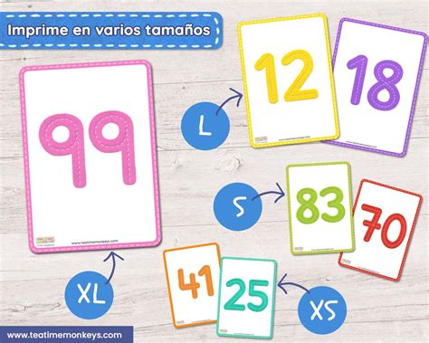 Tarjetas De Numeros Del 1 Al 100 Para Imprimir Estilos De Aprendizaje