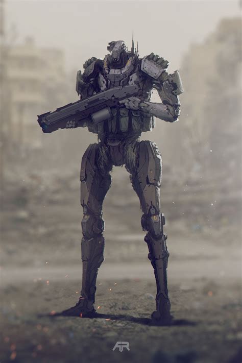 Robot Andrey Terentev Futuristic Robot Combat Robot Robots Concept