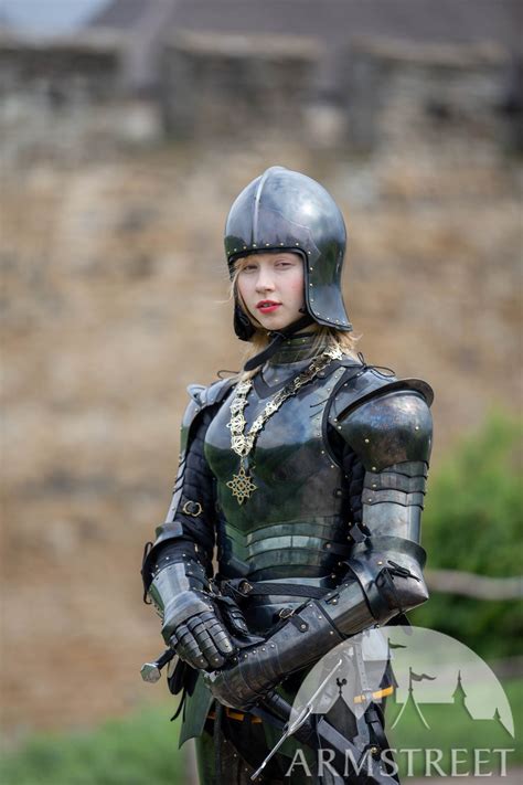 Female Armor Kit Made Of Blackened Spring Steel “dark Star” Female Armor Armor Suit Of Armor