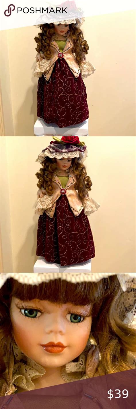 Porcelain Doll By Collectors Choice Dandee Series 16 Inches Velvet Gown Porcelain Dolls Trim