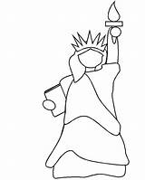 Liberty Statue Outline Coloring Drawing Clipart Printable Kindergarten Cliparts Cartoon Directed Library Colouring Getdrawings Getcolorings Colornimbus sketch template