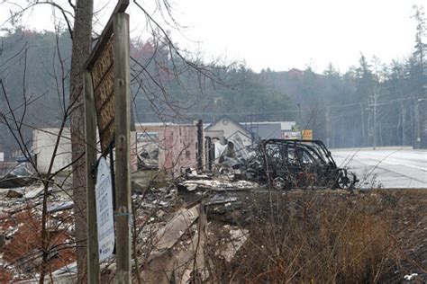 Wildfire Aftermath In Gatlinburg Tennessee