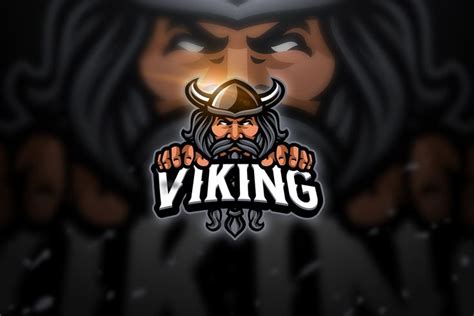 Viking 2 Mascot And Esport Logo Viking Logo Vikings Graphic Design