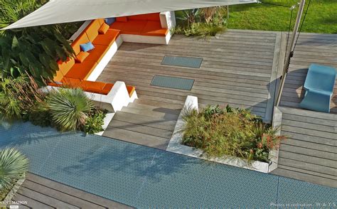 Création D Une Terrasse Avec Espace Lounge Vintage Jardin And Design Côté Maison