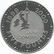 2000 UK - Millennium Anno Domini BU £5 Five Pound Proof Coin in with ...
