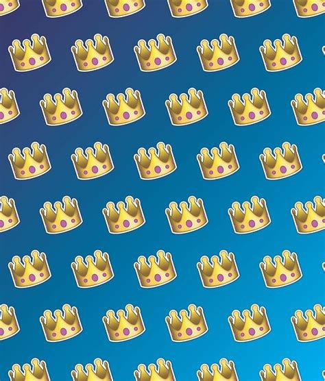 Crown Emoji Pattern Blue Canvas Prints By Lucy Lier Redbubble