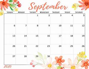 Cute September 2020 Calendar Desk Wall Time Management Tips Tools