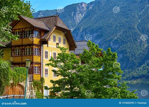 Hallstatt Austria Vintage Architecture And Old Houses Stock Image