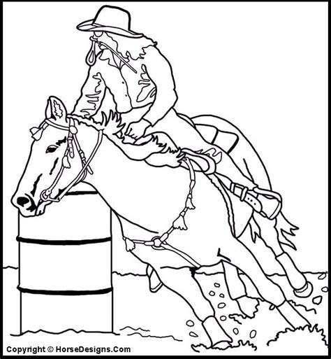 See the category to find more printable coloring sheets. Barrel Racing coloring page | Horse coloring pages, Horse ...