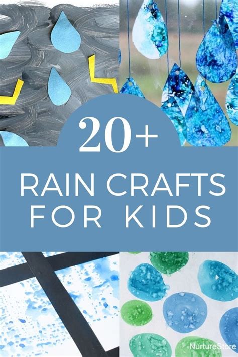 Rain And Raindrop Crafts For Kids Rain Crafts Crafts For Kids Rainy