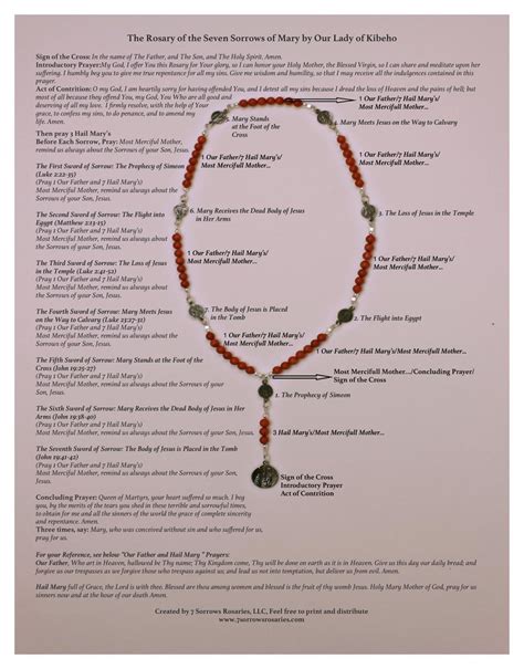 Rosary Of The Seven Sorrows Printable Printable Templates