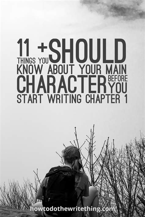 11 Things You Should Know About Your Main Character Before You Start Writing Chapter One