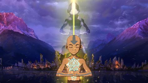 Aang Wallpaper Meditating With Raava The Desktop Version R