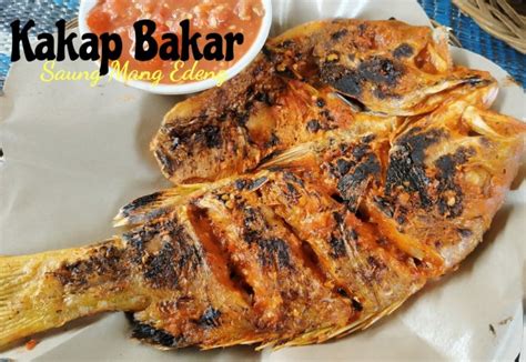 Ayam bakar bumbu (dada/paha/sayap), nasi putih, sambal, lalap, dan bawang goreng. Gambar Ikan Bakar Kakap Merah - Gambar Ikan HD