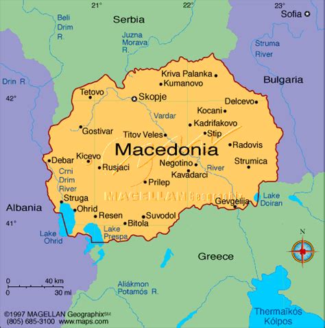 Macedônia Mapas Geográficos Da Macedônia Enciclopédia Global™