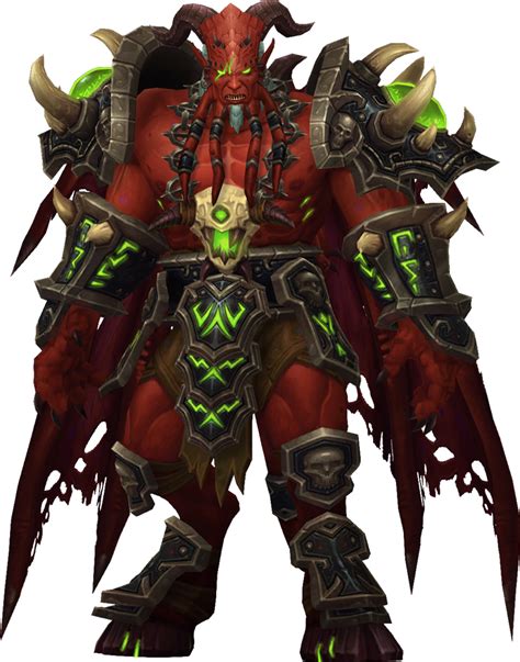 A Red Demon With Horns And Green Eyes Standing In Front Of A White Background