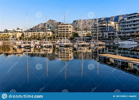 View At The Marina And The Sailing Boats In Downtown Cape Town With The