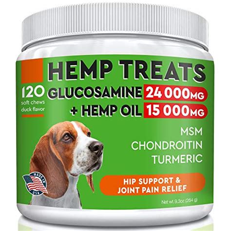 Pawfectchow Hemp Glucosamine Treats For Dogs Made In Usa Hip