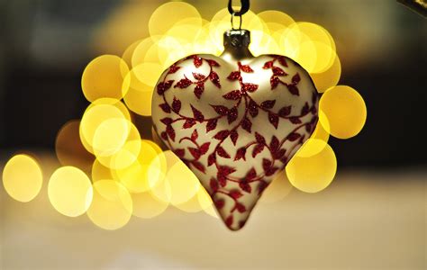 Heart White Pattern Mood Bokeh Love Christmas Wallpaper