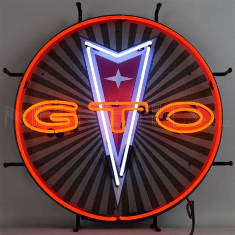Gto Pontiac Standard Neon Sign With Backing