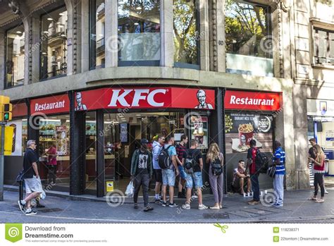 Kentucky Fried Chicken Kfc In Les Rambles Of Barcelona Catalo