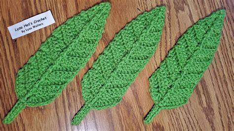 Crochet Big Leaf Applique Youtube