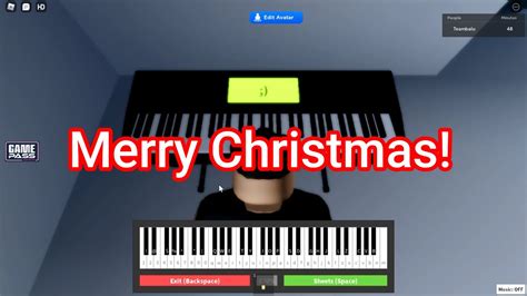 We Wish You A Merry Christmas Song On Roblox Piano Youtube