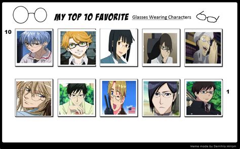 My Top 10 Favorite Glasses Wearing Characters By Mcrkilljoyforlife On Deviantart