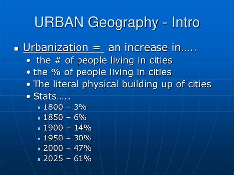 Ppt Urban Geography Intro Powerpoint Presentation Free Download